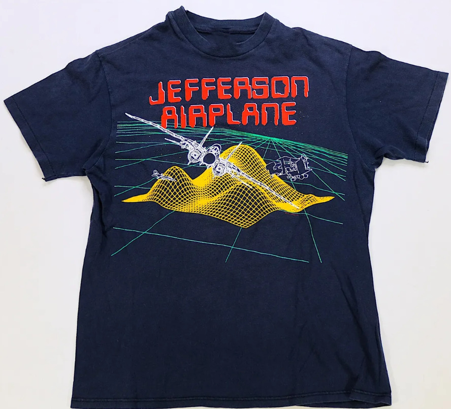 Vtg Jefferson Airplane 1989 USA Tour Cotton Black S-5XL For Men Shirt LL001