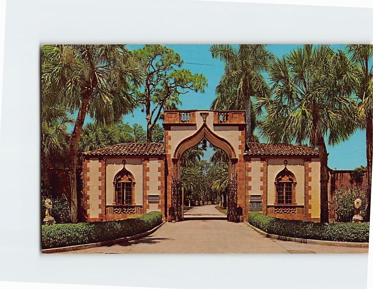 Postcard Ca D\'Zan Gatehouse, John Ringling residence, Sarasota, Florida