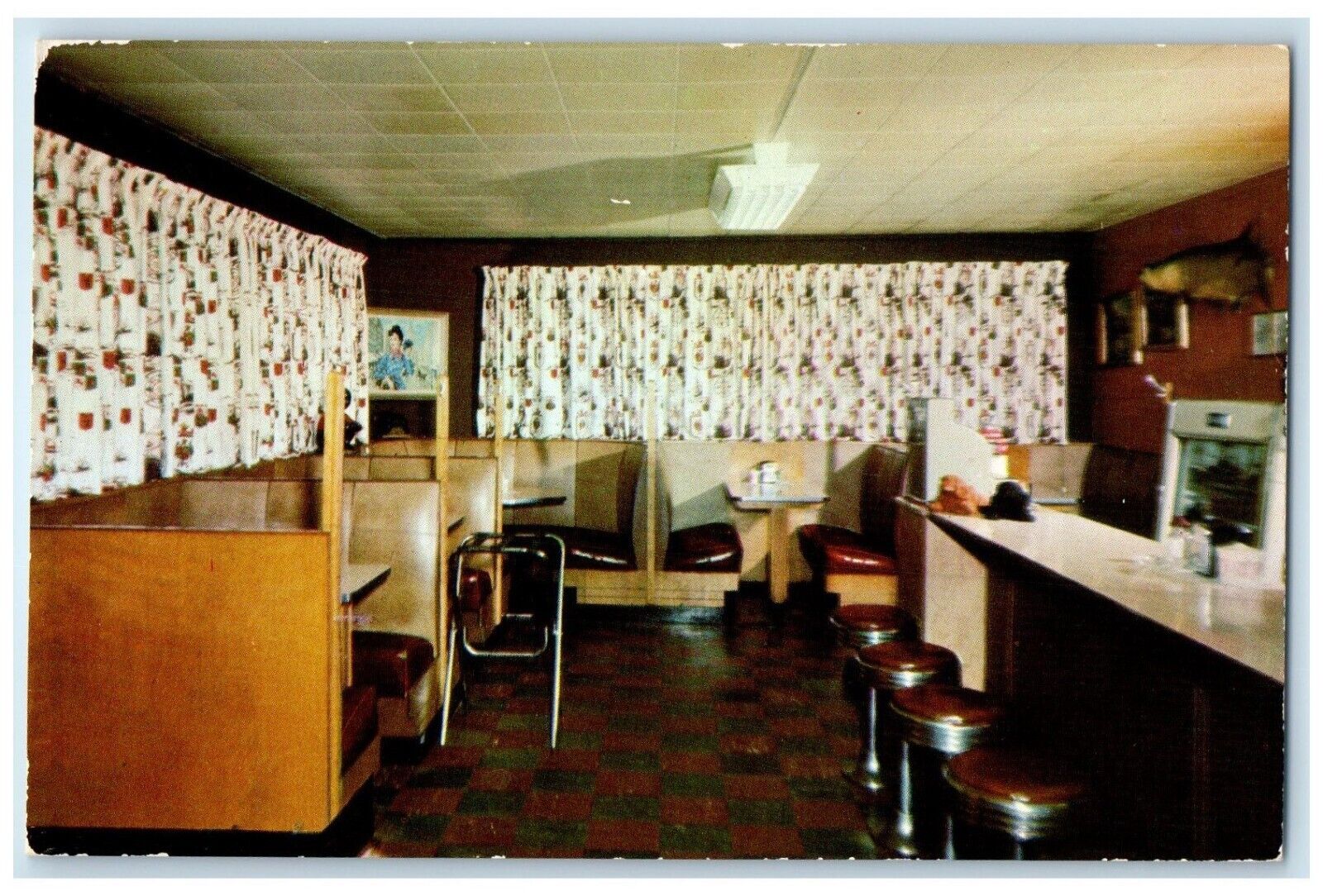 c1950\'s Stuckenberg Cafe And Gift Shop Interior Carlton Minnesota MN Postcard