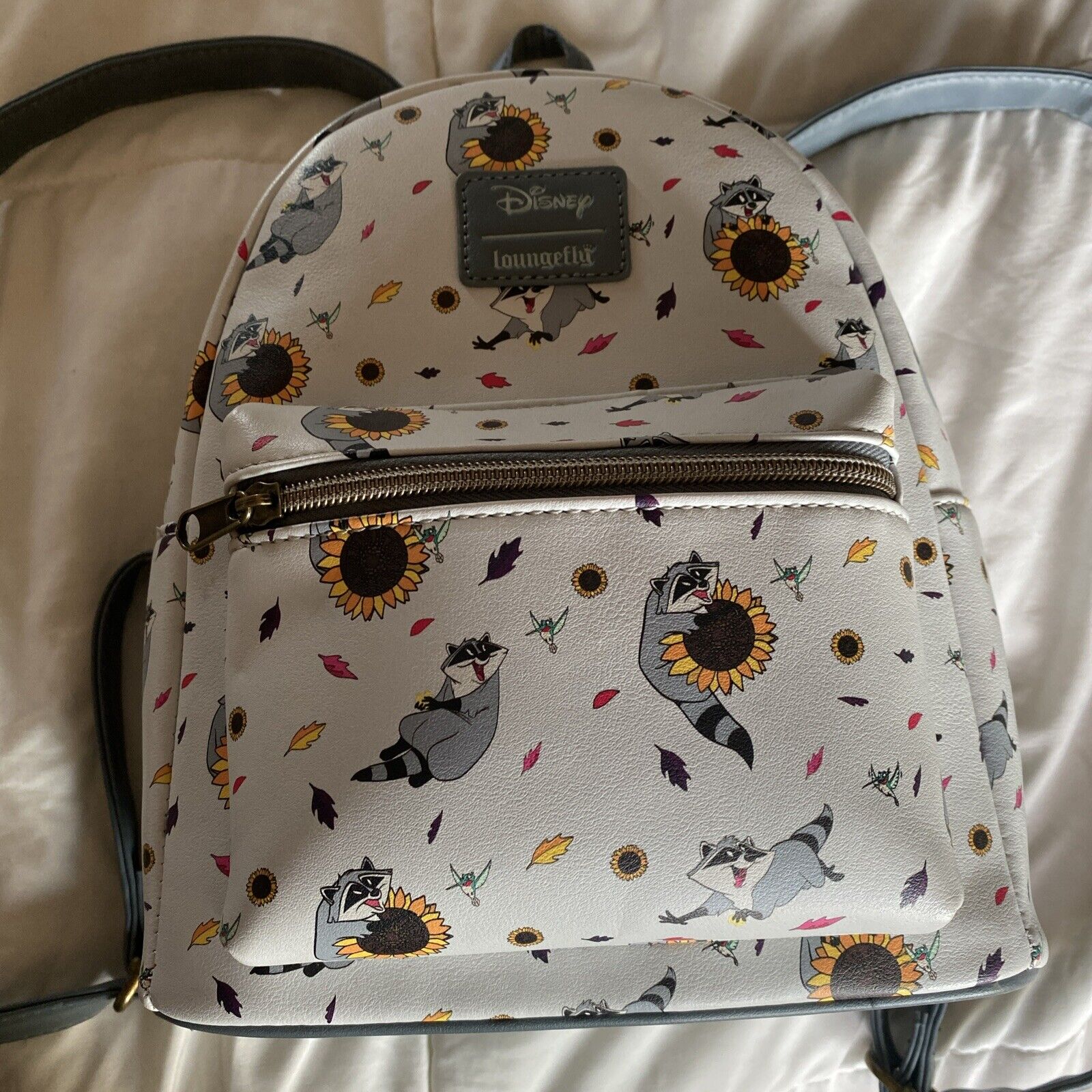 Disney Pocahontas Meeko & Sunflowers Loungefly Mini Backpack