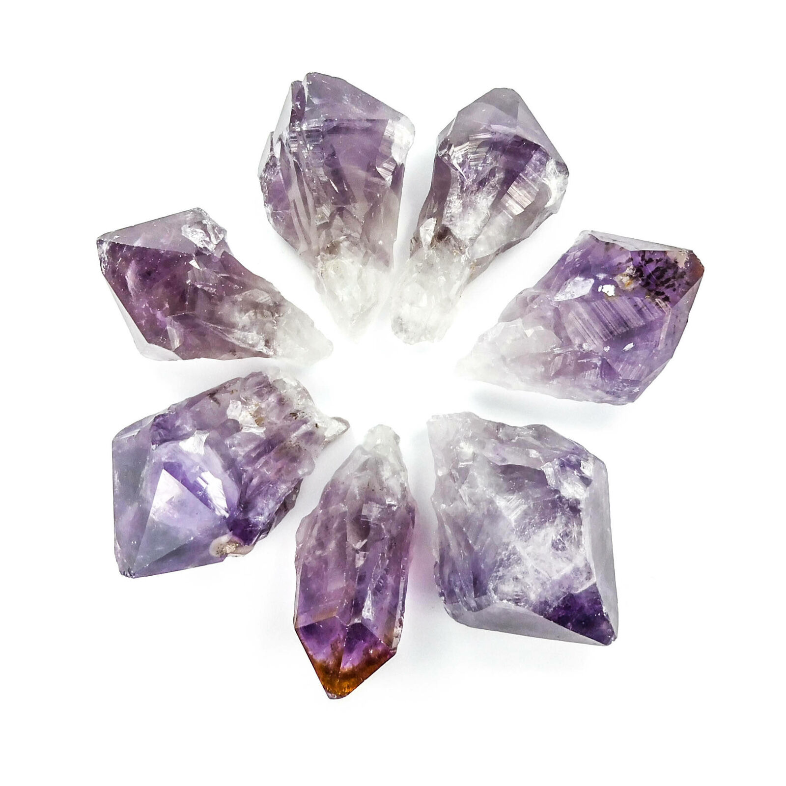 Large Dark Purple Amethyst Crystal Points (3 Pcs) Grade A Large Raw Purple
