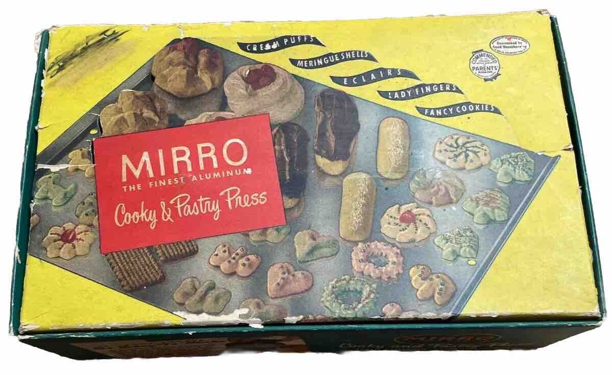 Vintage Mirro Cooky & Pastry Press in original box all aluminum New Never Used