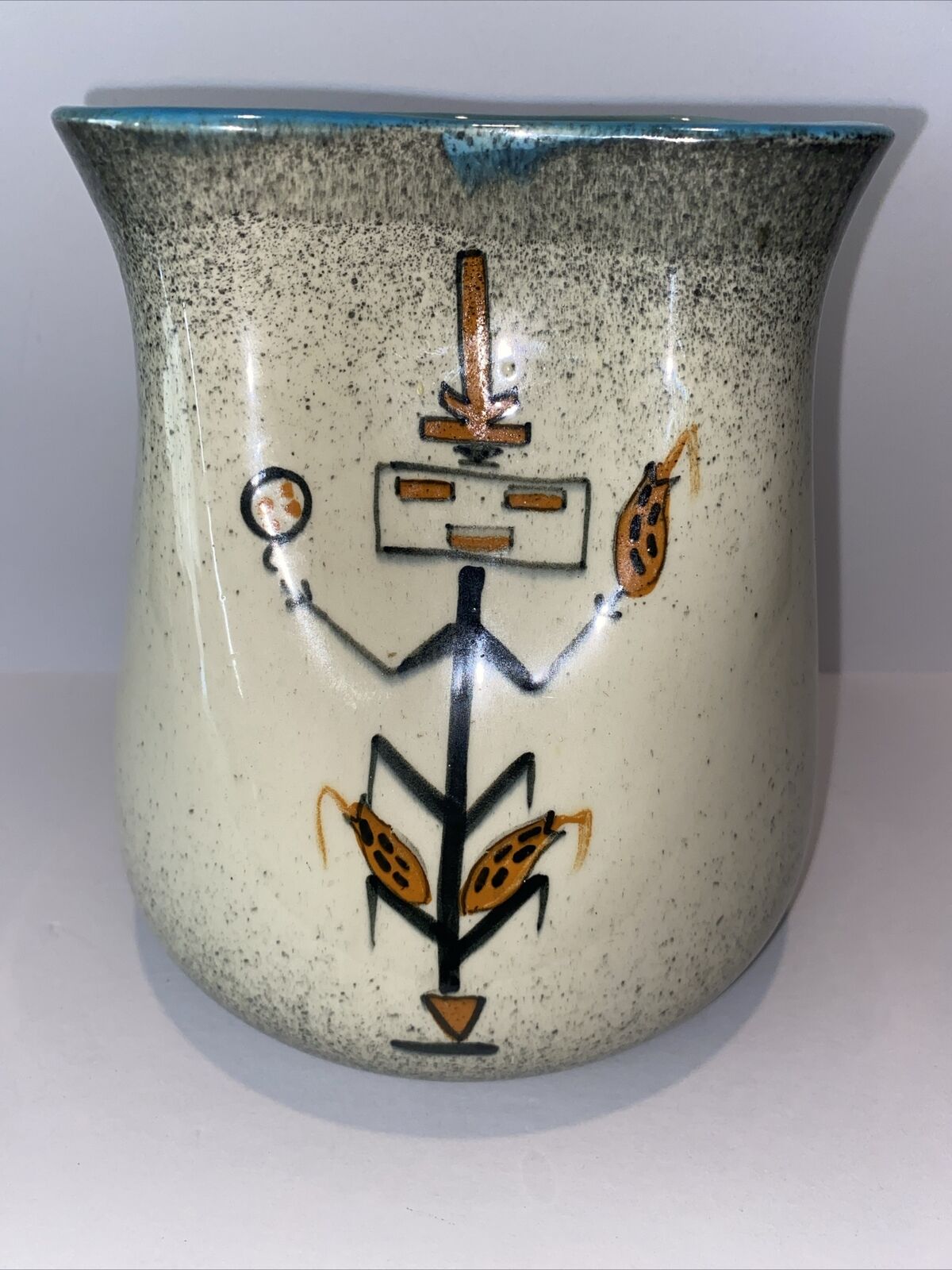 Vintage Loma of Arizona Southwestern Pottery Vase 6” Wide X 8.5” Tall