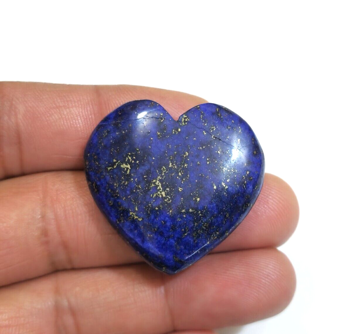 Glowing Lapis Lazuli Heart Shape Cabochon 103 Crt Loose Gemstone For Jewelry