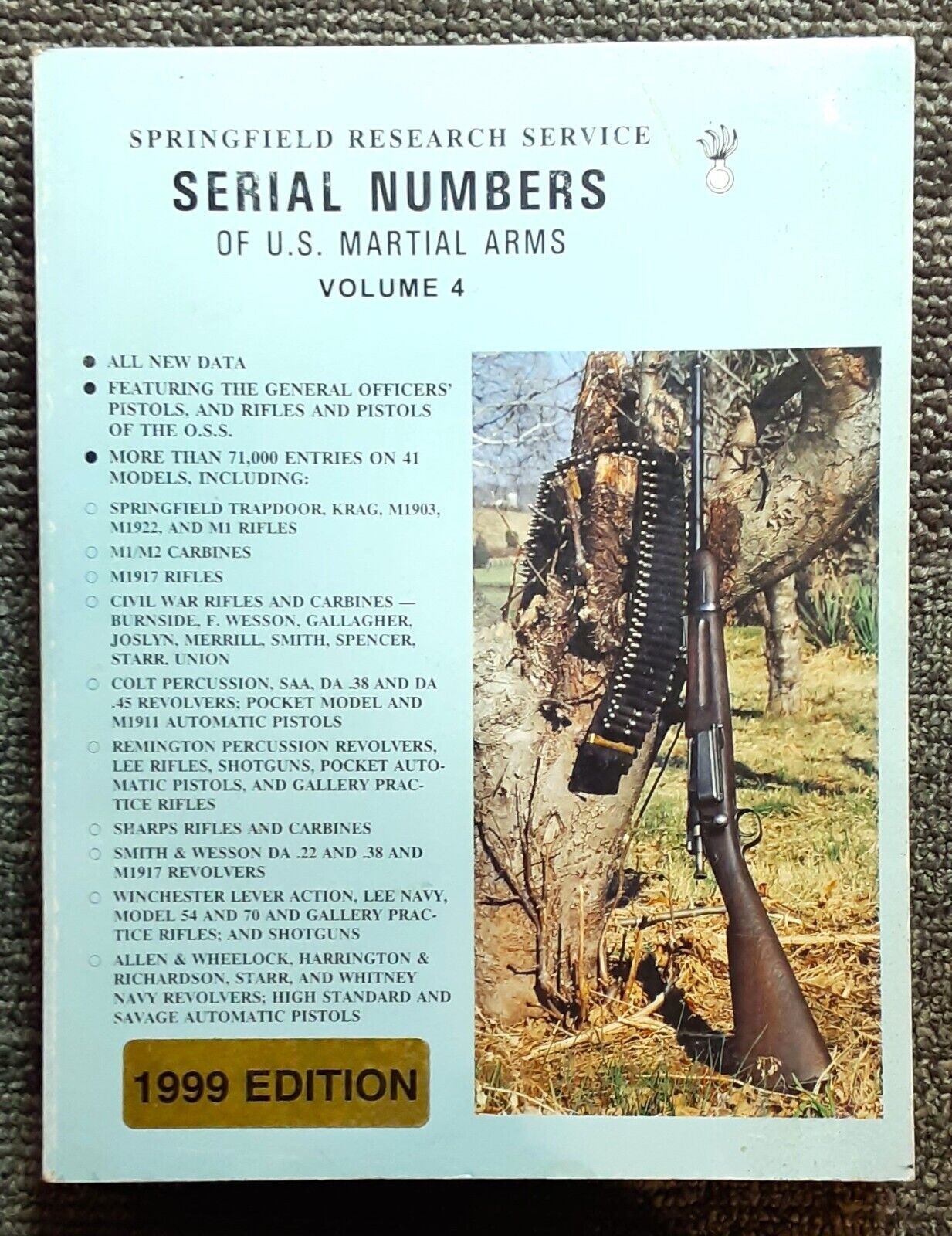 (NOS) Springfield Research Service Serial Numbers of U.S. Martial Arms Volume 4