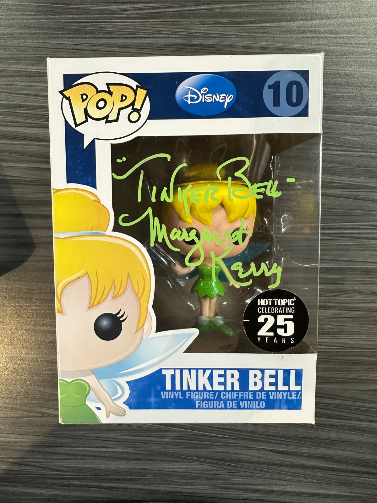 Funko POP Disney: Tinker Bell (Signed/Margaret Kerry/JSA)(Hot Topic)(Damaged Bo