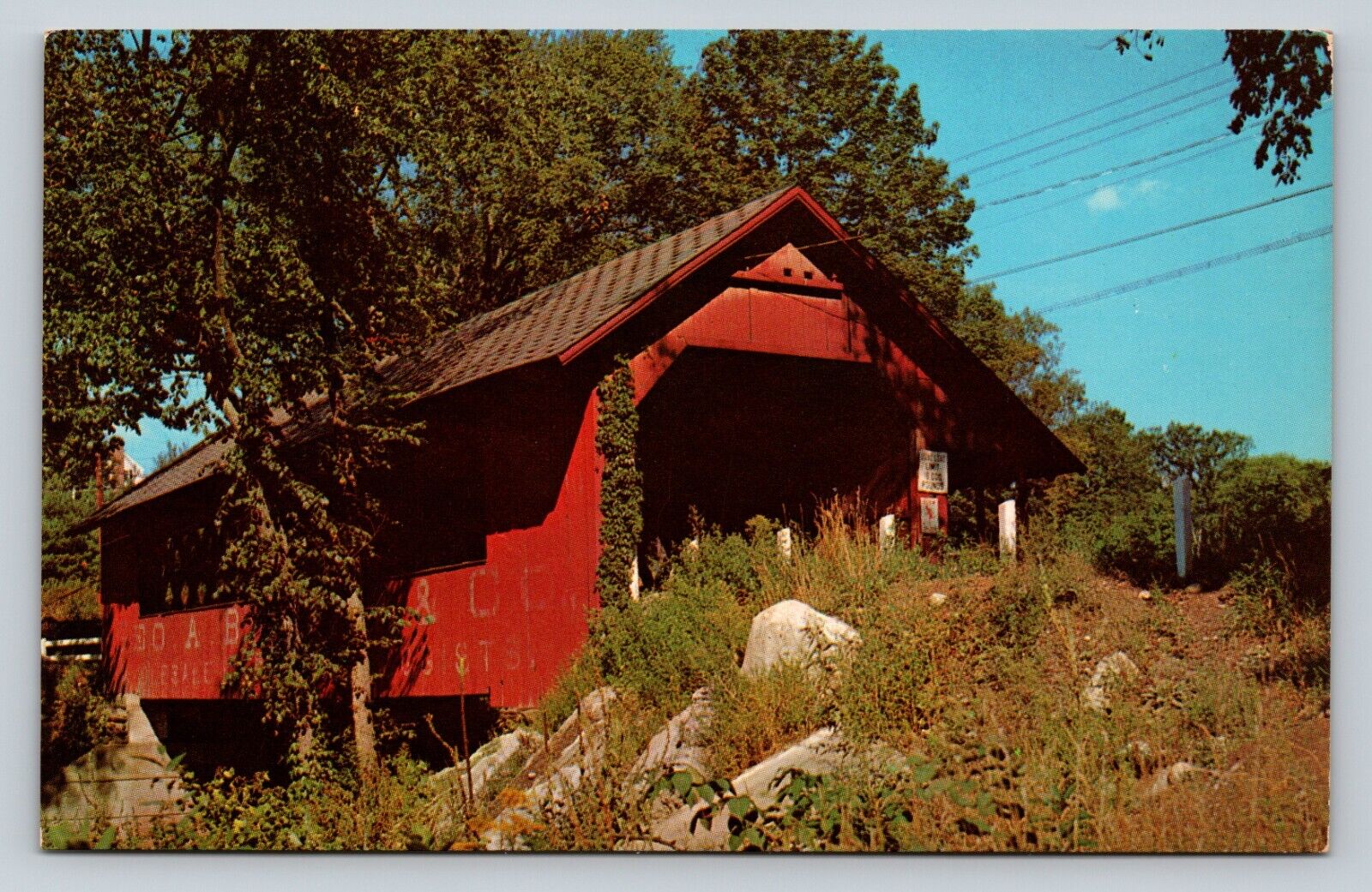 Vintage Postcard: Red Covered Bridge A86