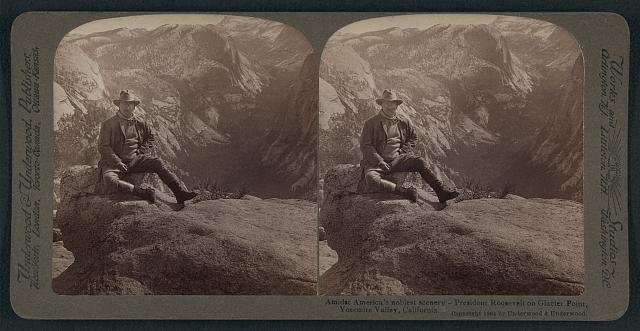 Reproduction,President Theodore Roosevelt,Glacier Point,Yellowstone Park,c1904