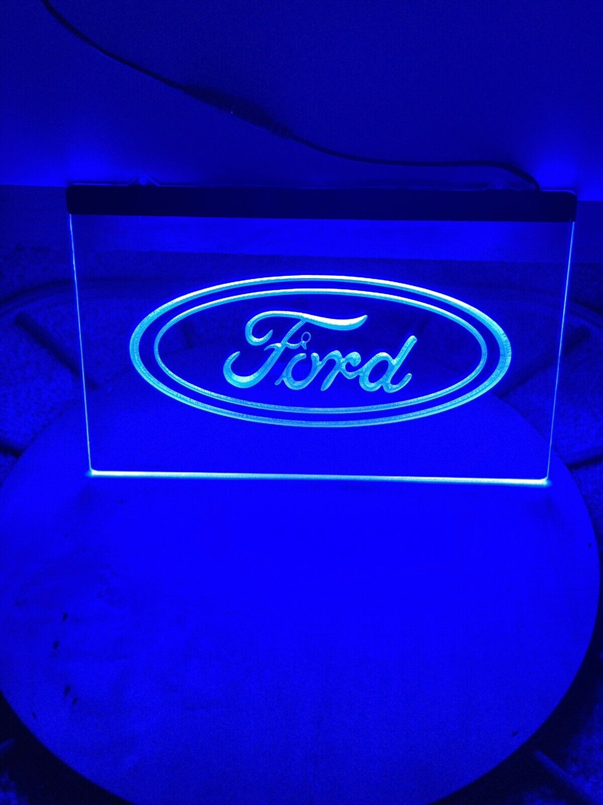 FORD LED NEON BLUE LIGHT SIGN 8x12