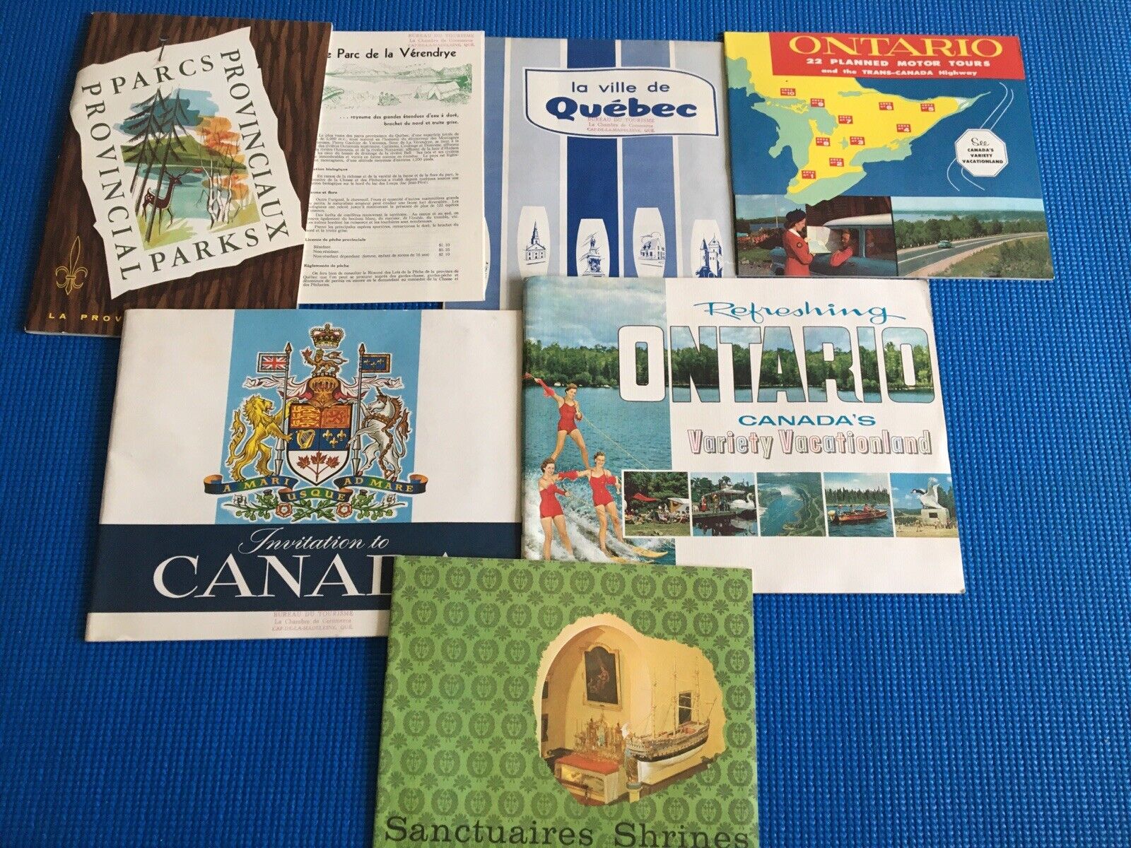 Lot Of 6 Quebec Ontario Canada Booklets Map Guide Etc