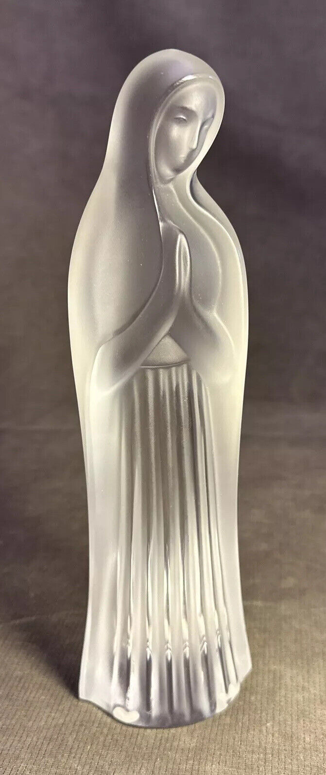 LALIQUE Frosted Crystal MADONNA Figurine (#12019) Made In France