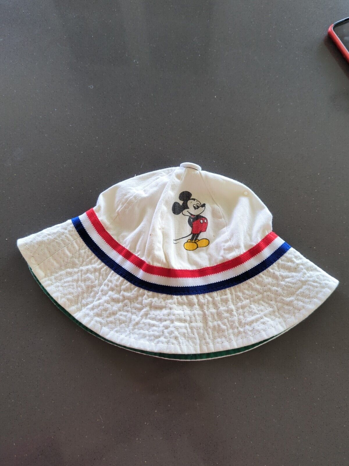 Vintage Disney Mickey Mouse Child's Bucket Hat Size 7 3/8 Large K13