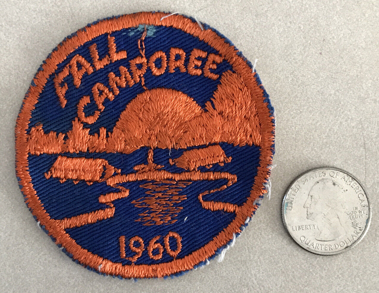 Vintage 1960 BSA Boy Scouts America Fall Camporee Embroidered Sew On Patch