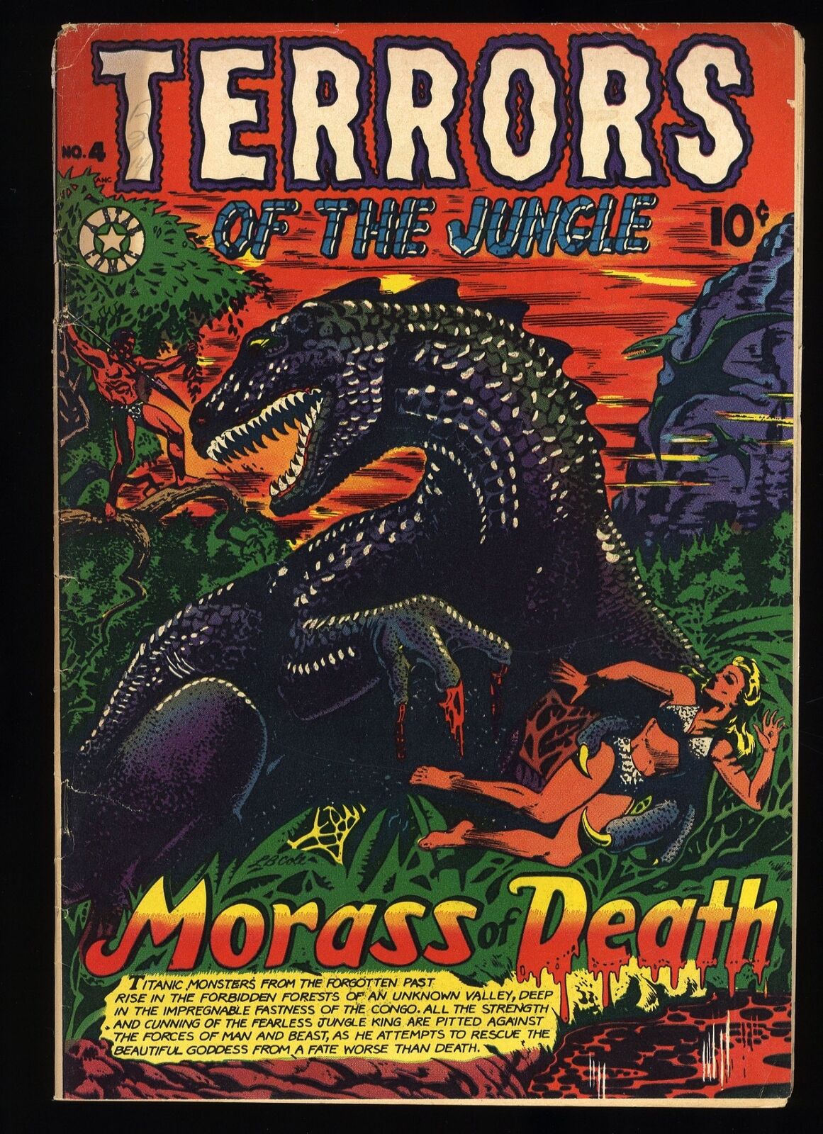 Terrors of the Jungle #4 VG 4.0 Pre-Code stories L.B. Cole Cover 1953