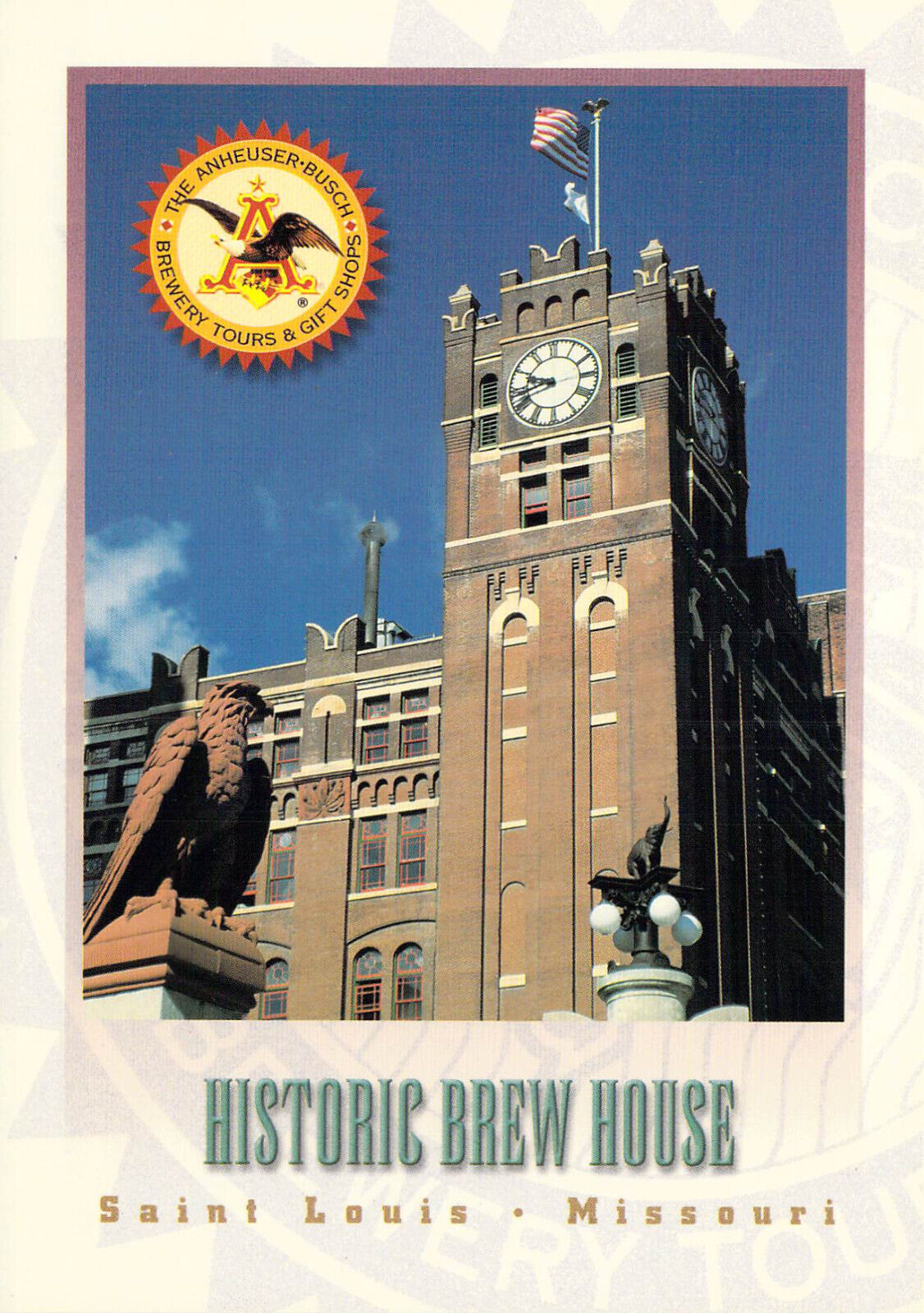 1996 MO St Louis Anheuser Busch Budweiser Brew House AD  4x6 postcard CT25