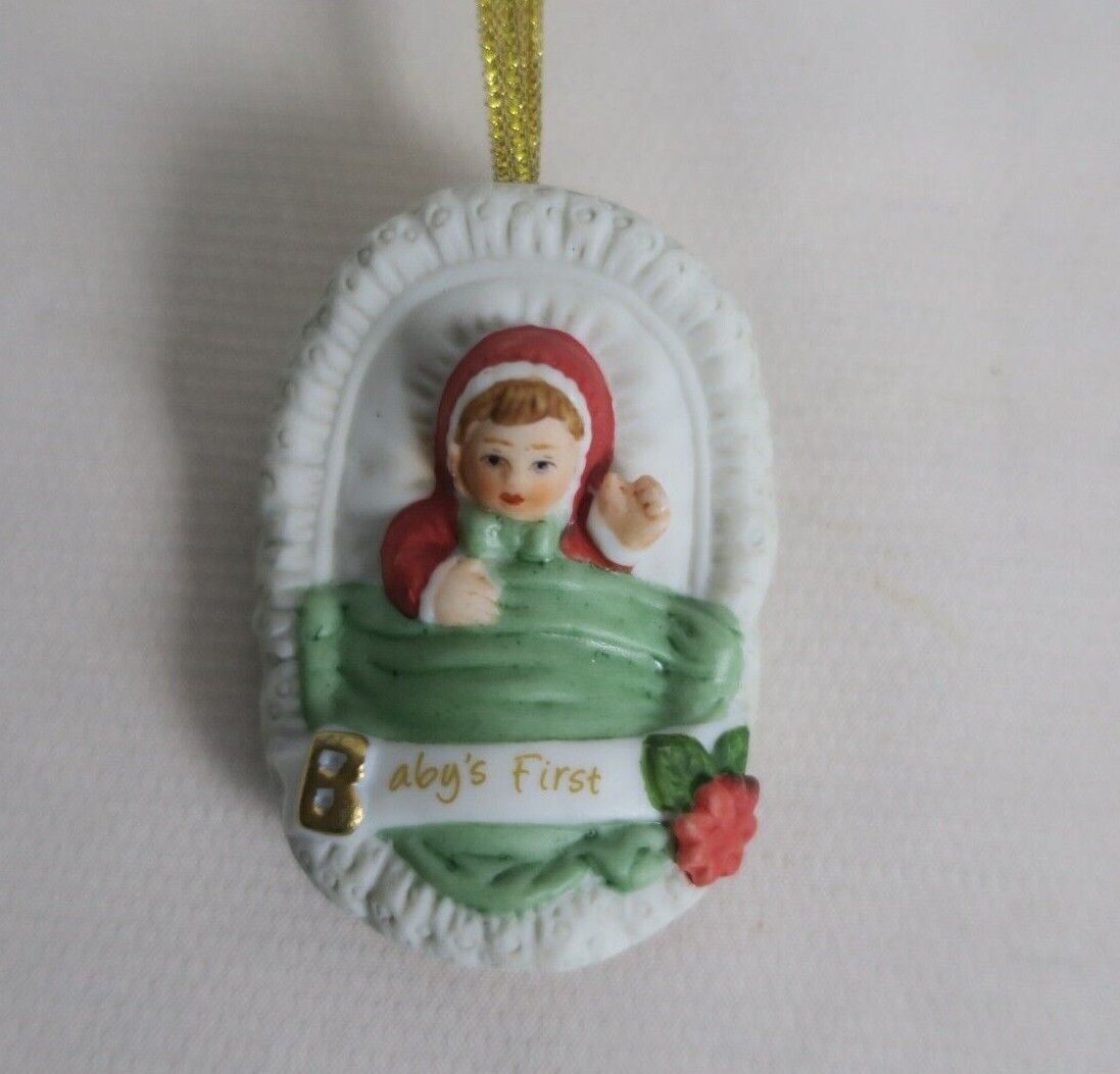 Enesco Growing Up Babies 1st Christmas Ornament not dated  2.25 X 1.75 inches
