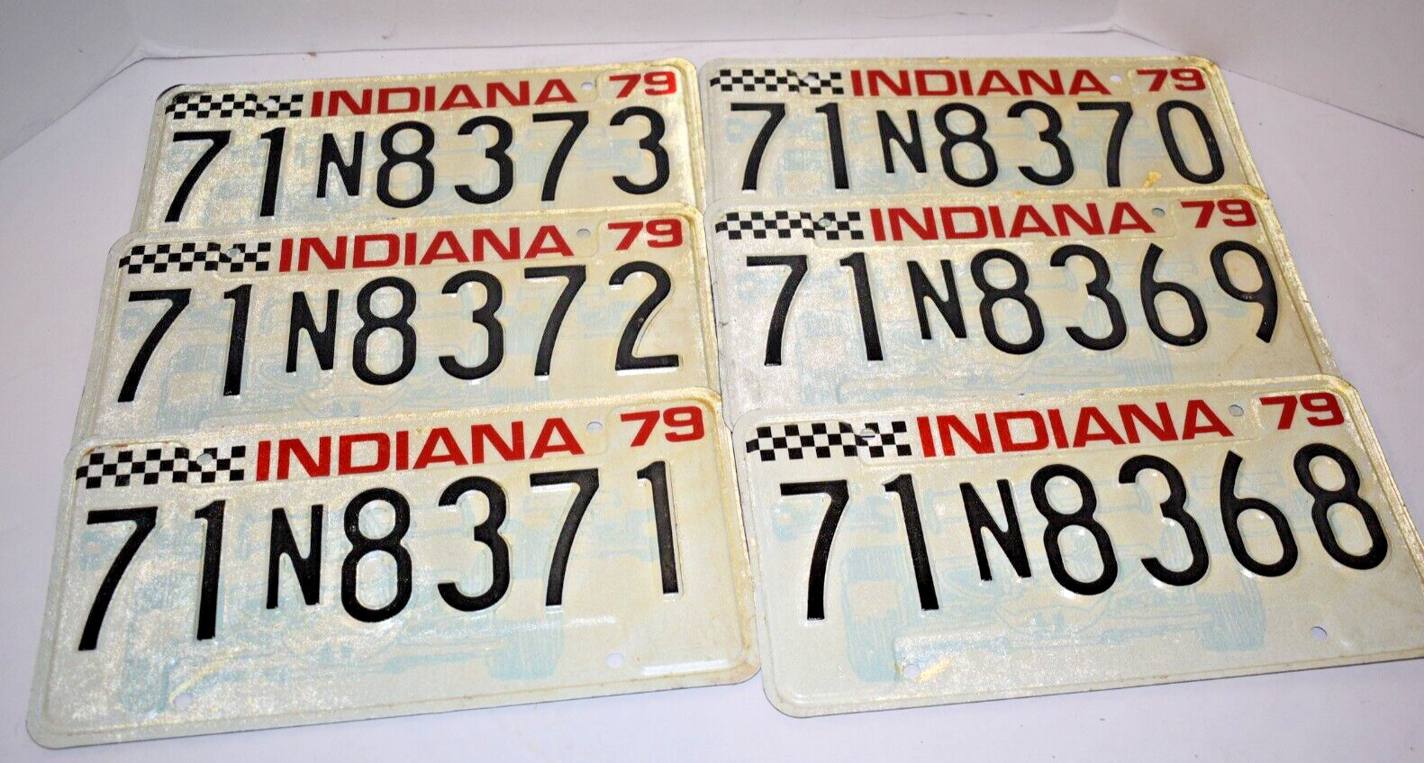 Vtg. NOS - 1979 Indiana Vehicle Licence Plates - Indianapolis 500 Special Plate