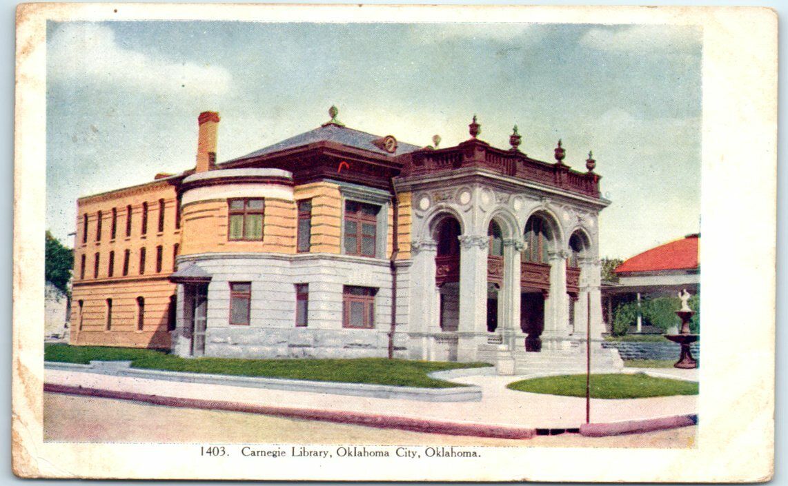 Postcard - Carnegie Library - Oklahoma City, Oklahoma