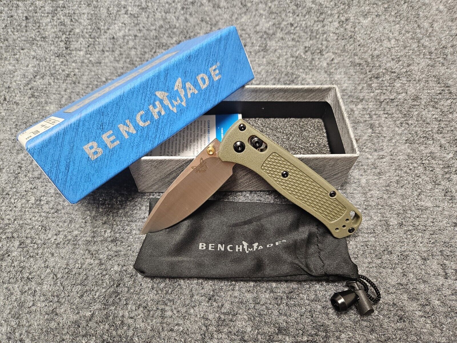 *Benchmade Bugout 535 CPM-S30V Stainless Steel Folding Knife- green Grivory