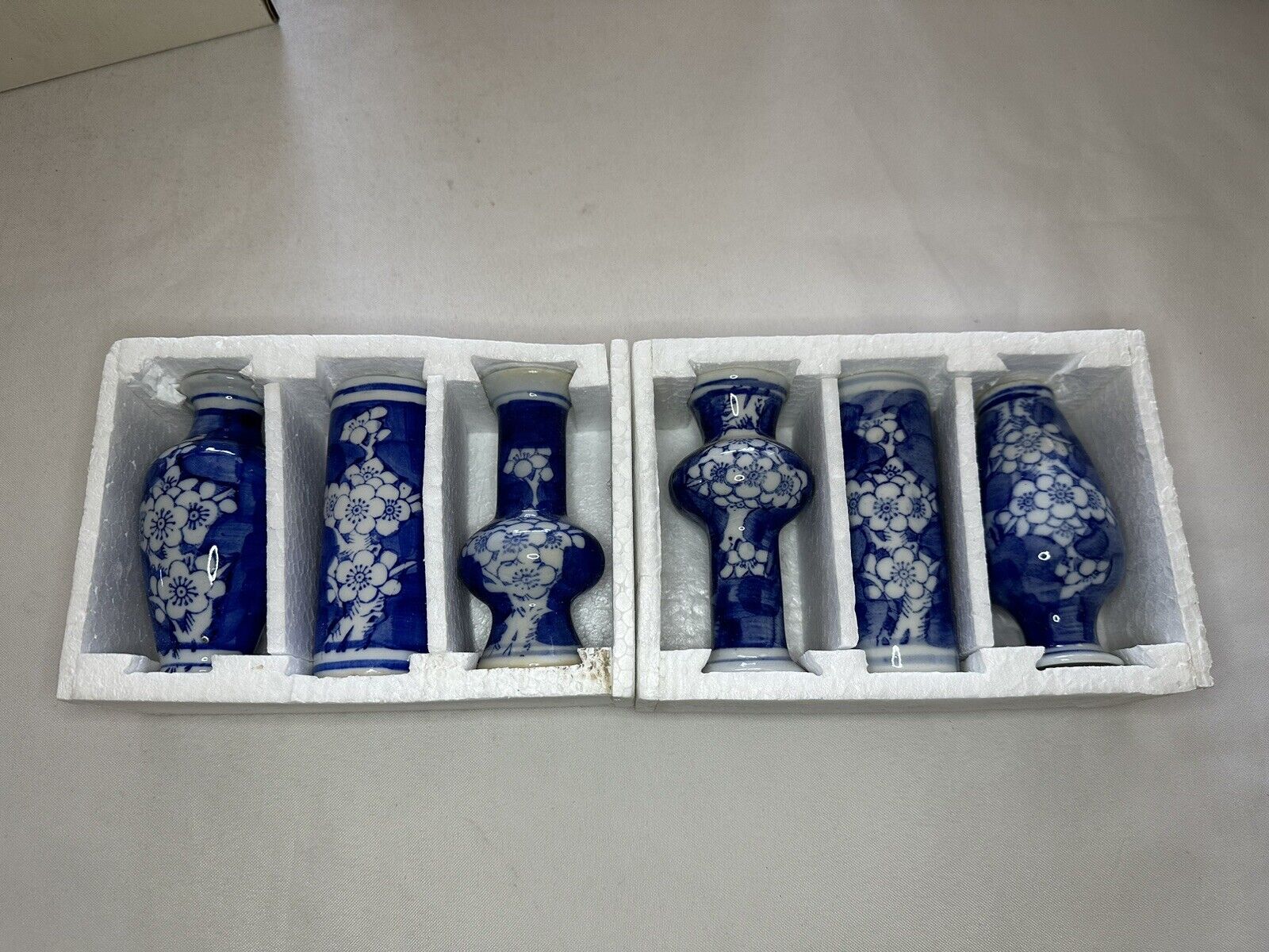 Vintage Lot of 6 Small Asian Vases - New