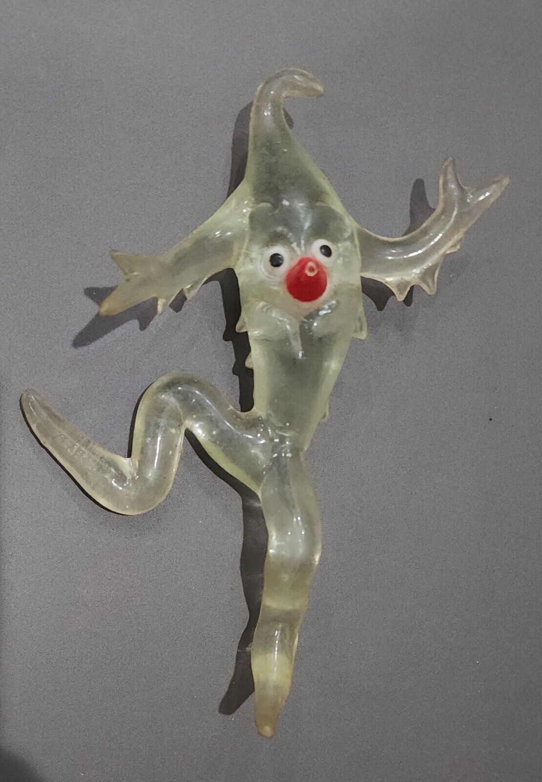 Vintage MCM 1962 George Fusek Icy The Icicle Man Christmas Lucite Ornament