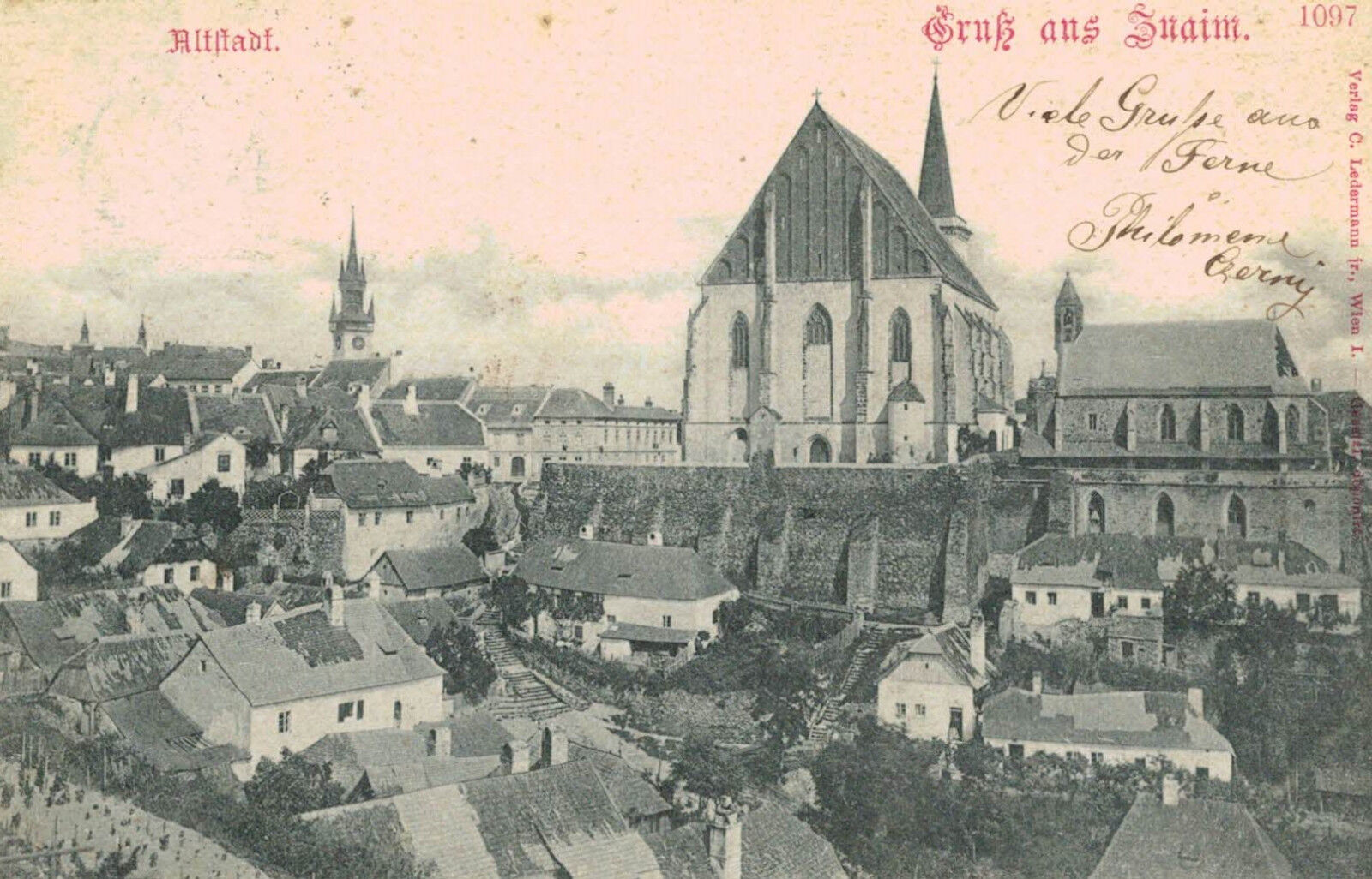 Znaim (Znojmo),Czechoslovakia,Altstadt,Moravia,Used,Austrian Stamp,Znaim,1899