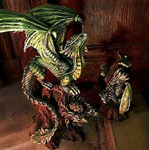 Ebros Mother And Baby Gaia Tree Earth Dragon Wyrmling Statue Figurine SET OF 2