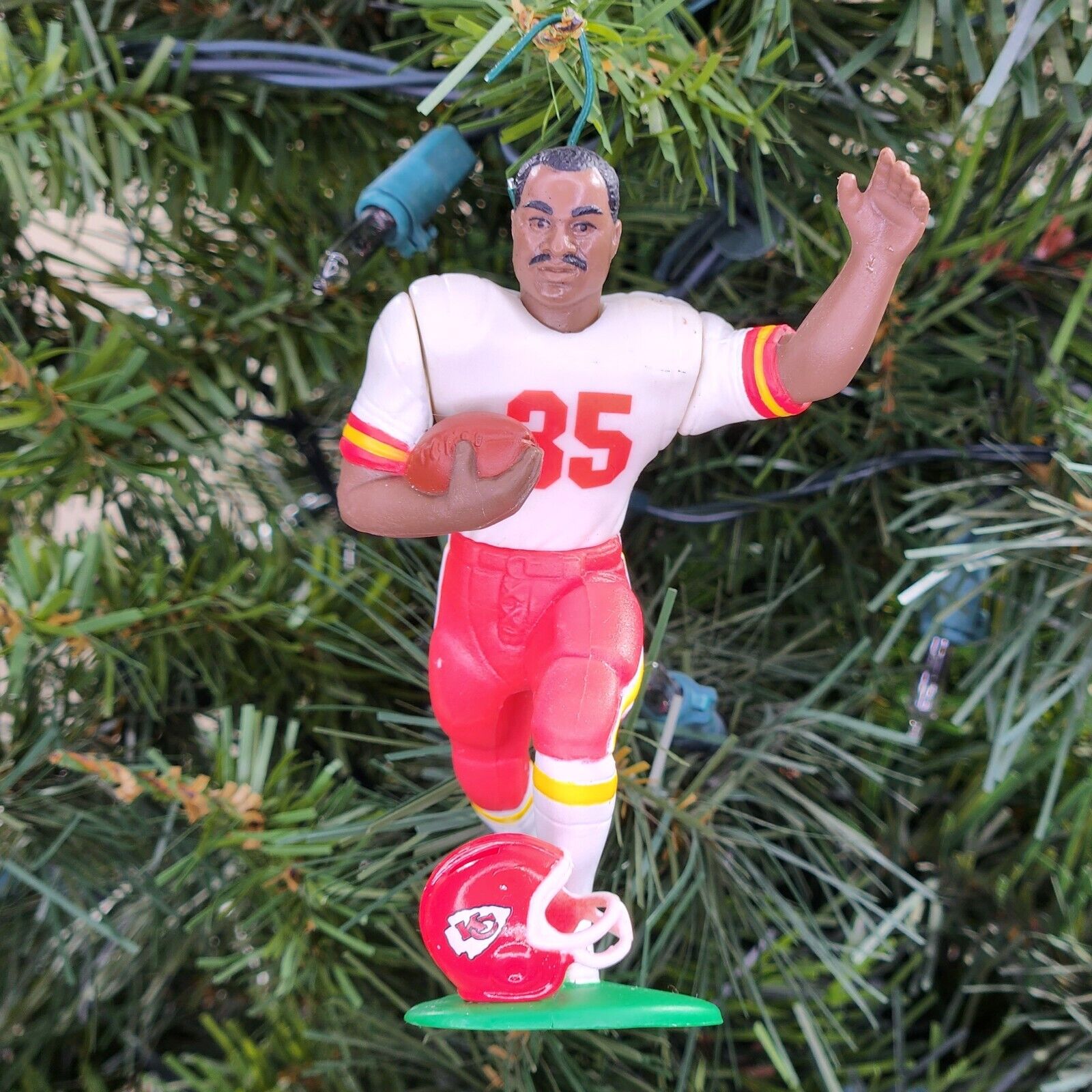 Christian Okoye Kansas City Chiefs Football Xmas NFL Ornament Holiday vtg Jersey