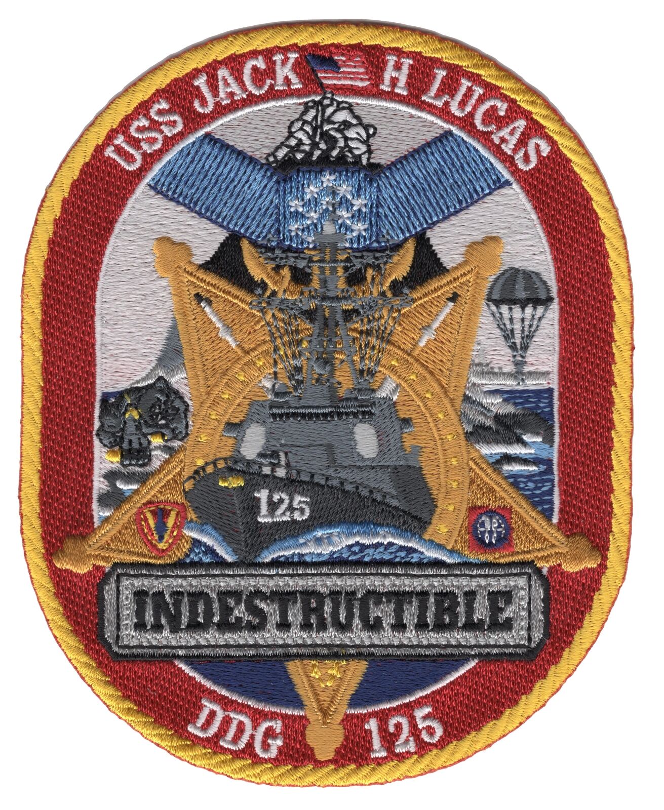 USS Jack H. Lucas DDG-125 US Navy Guided Missile Destroyer Patch
