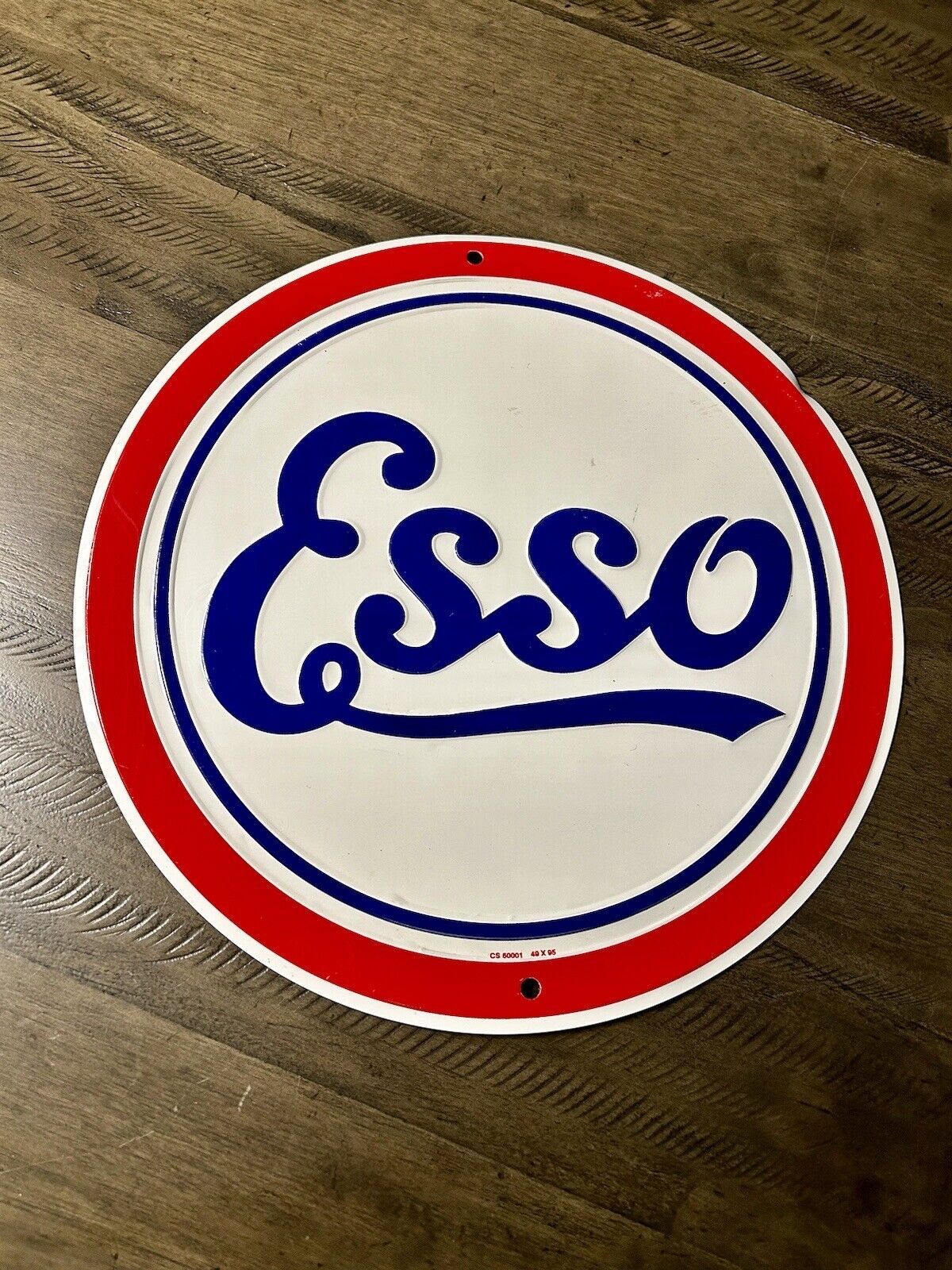 Vintage Esso Gas Oil  12 Inch Sign Garage Man Cave Wall Decor Bar Pub Shop