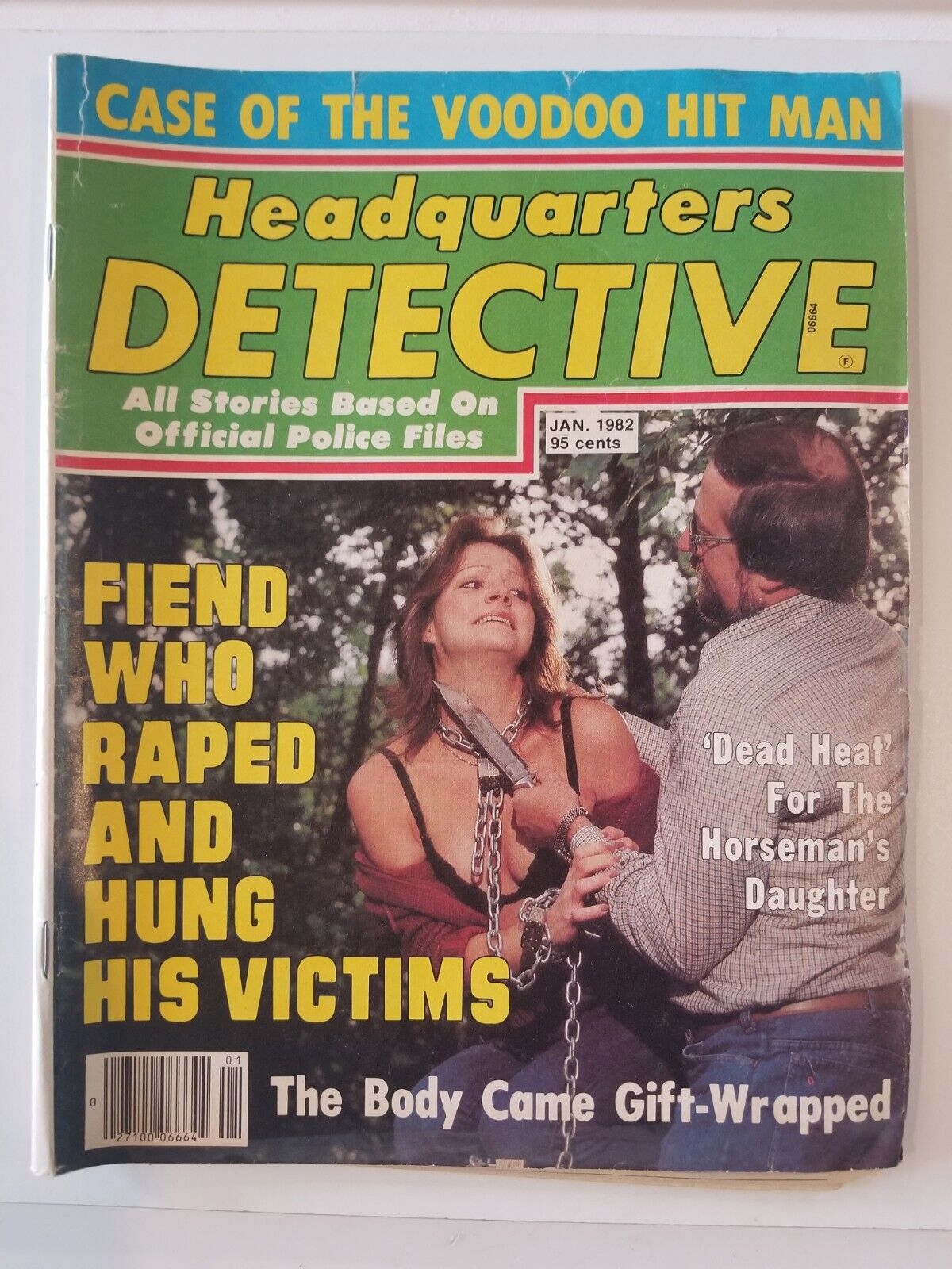 HEADQUARTERS DETECTIVE 1982 JAN Vol 36 No 1 Raped Hung Voodoo Torture PULP SMUT
