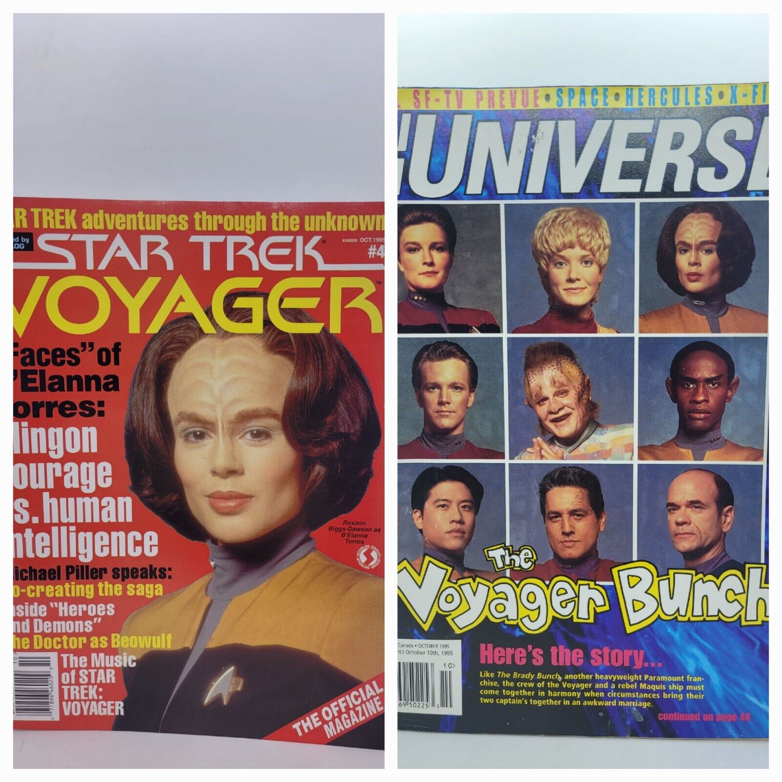 Star Trek Voyager Vintage 1995 Magazine Lot Of 2
