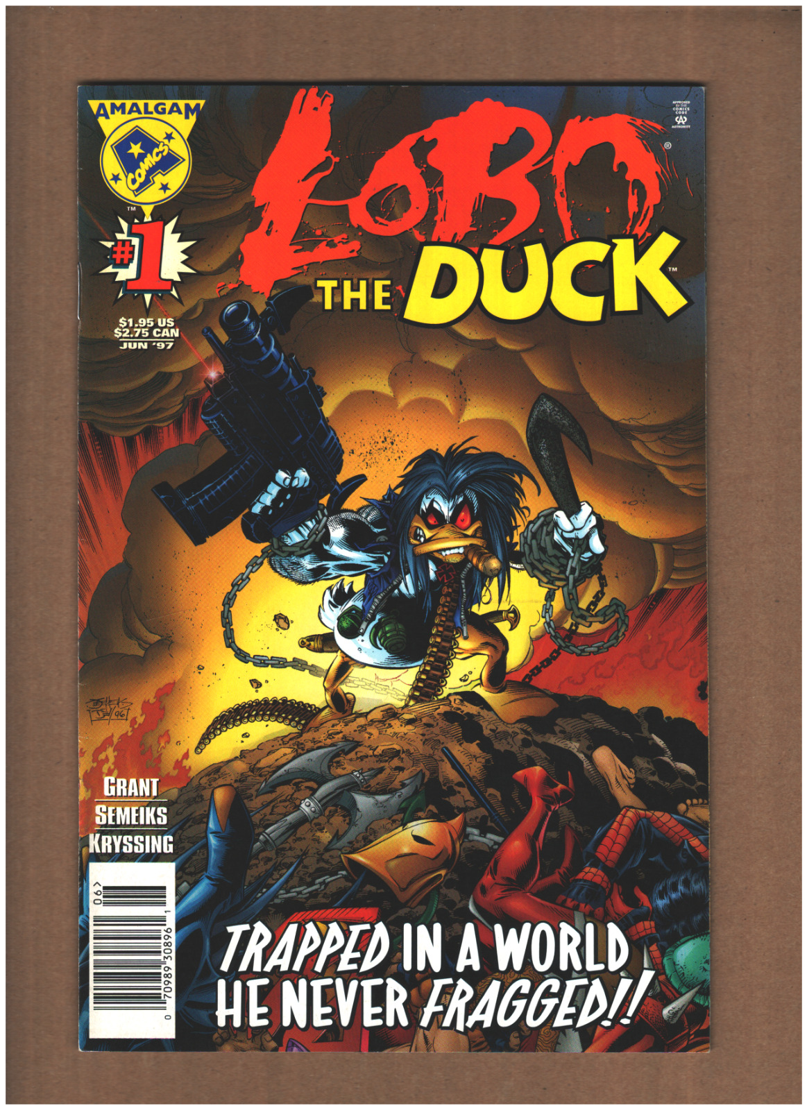 Lobo the Duck #1 Newsstand Amalgam Comics 1997 Howard the Duck VF/NM 9.0