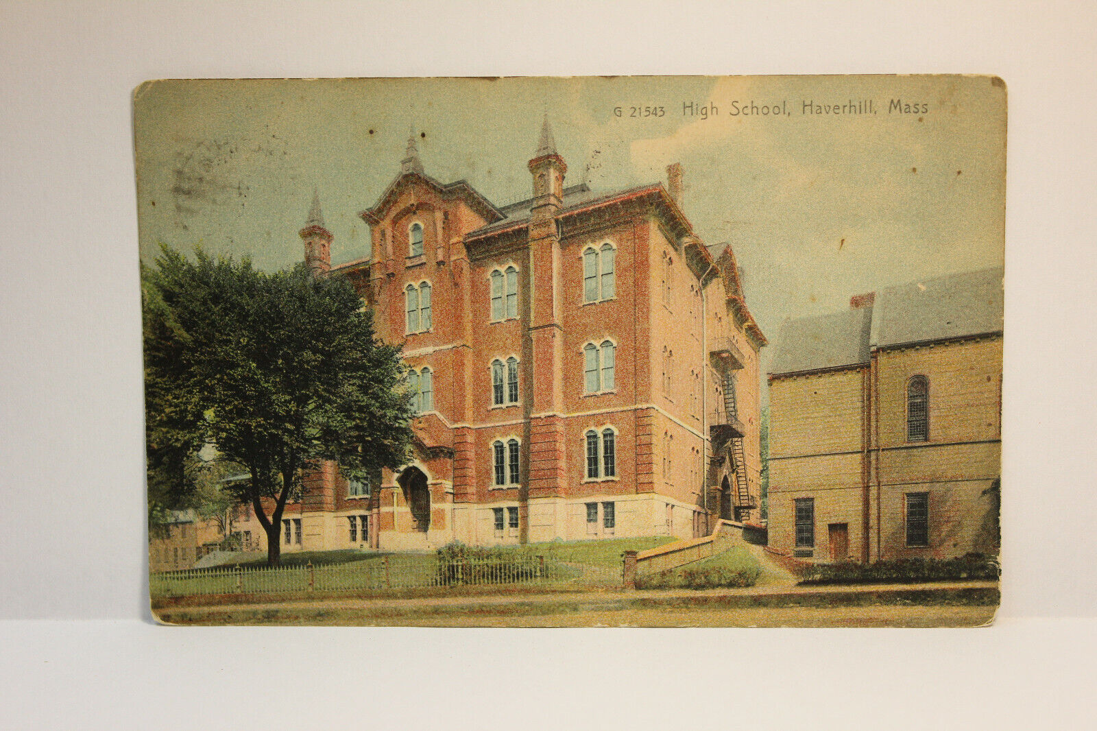 Postcard High School Haverhill MA Massachusetts