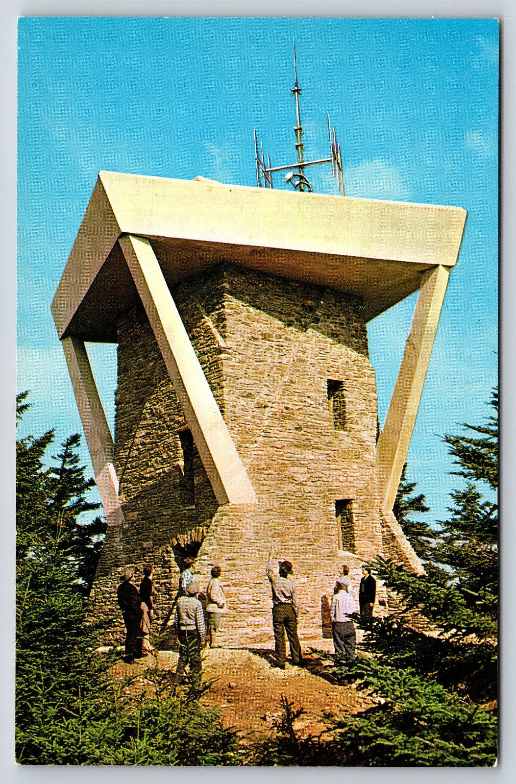 North Carolina, Mount Mitchell State Park, Observation Tower, Vintage Postcard