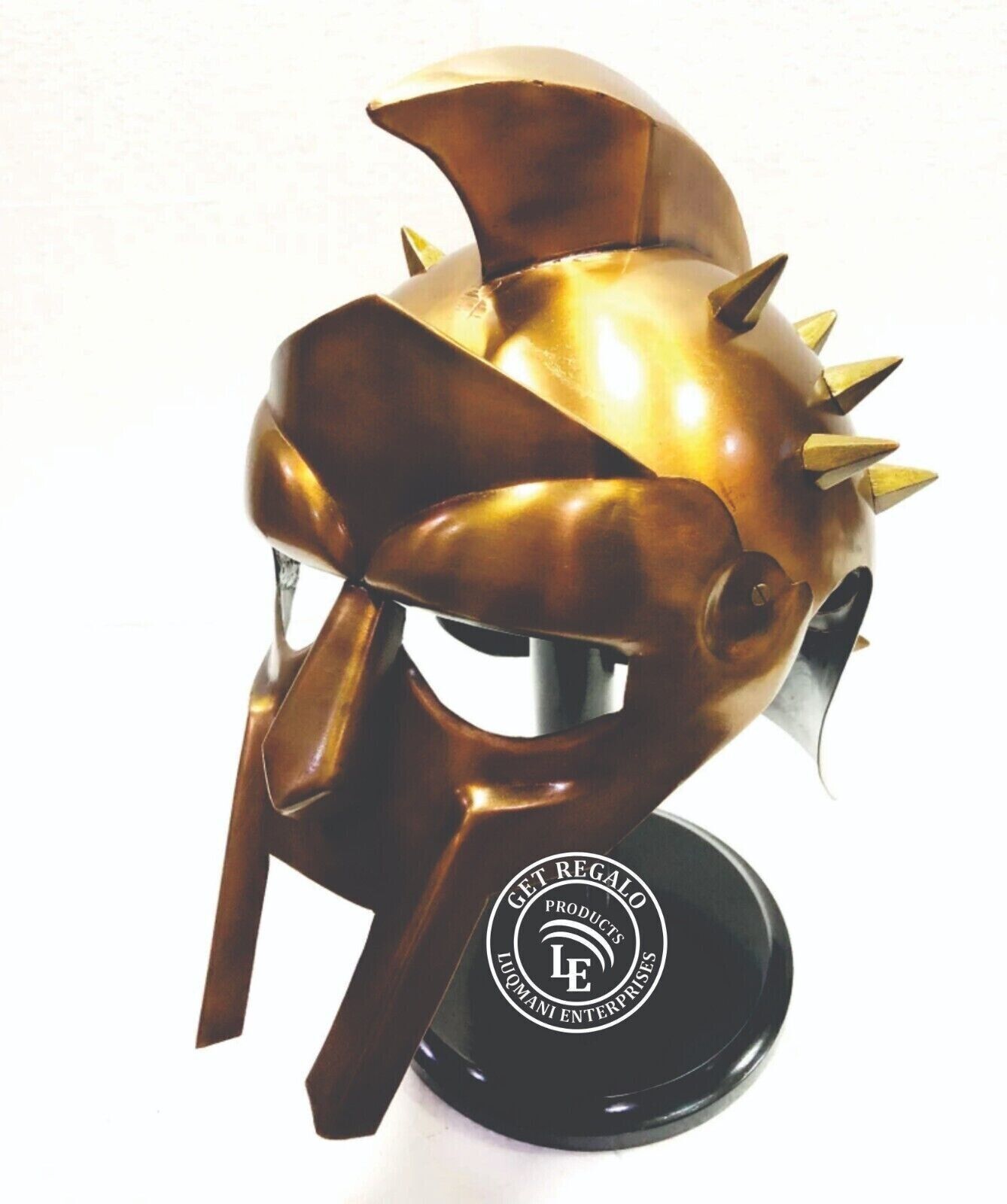 Antique Brown Medieval Gladiator Vintage Helmet Armour Roman Knight Gladiator Sp
