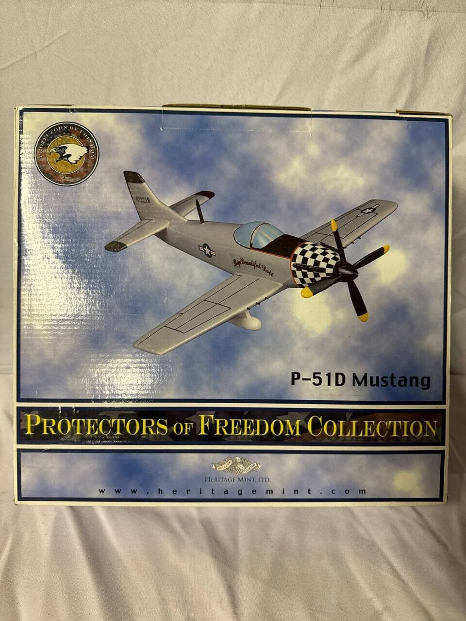 Heritage Mint Protectors Of Freedom Collectn P-51D Mustang Wood Model Plane NIB