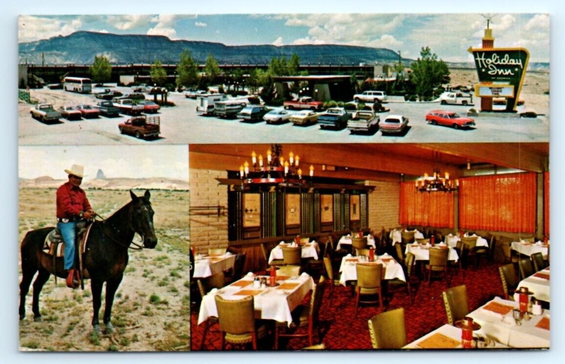 VTG Holiday Inn Kayenta Arizona Monument Valley Multi Photo Stamped Postcard A1