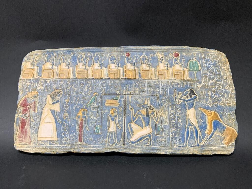 ANUBIS STELA ANCIENT EGYPTIAN ANTIQUITIES GOD ANUBIS RARE PHARAONIC EGYPT BC