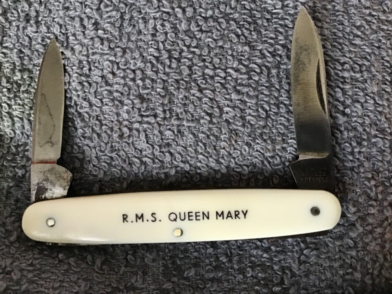 Antique R.M.S. Queen Mary Souvenir Pocket Knife 3”