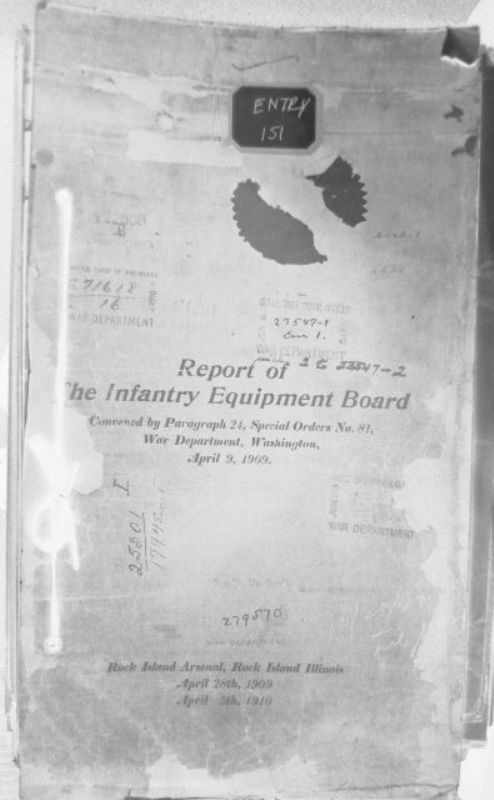 Infantry Equipment Board Report 1909 - 1910 US Army 