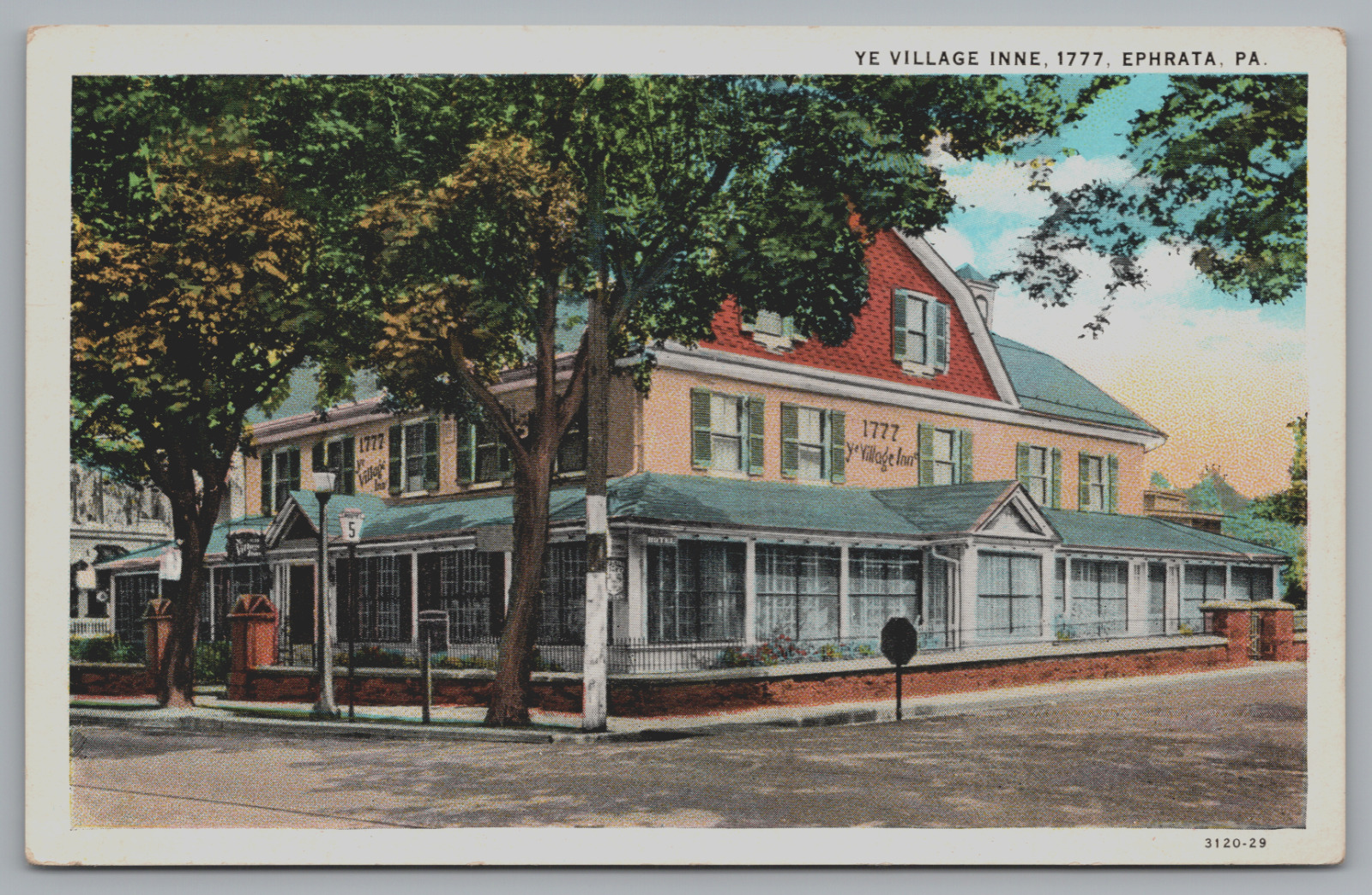 Postcard, Ye Village Inne, Ephrata, Pennsylvania, Bed And Breakfast