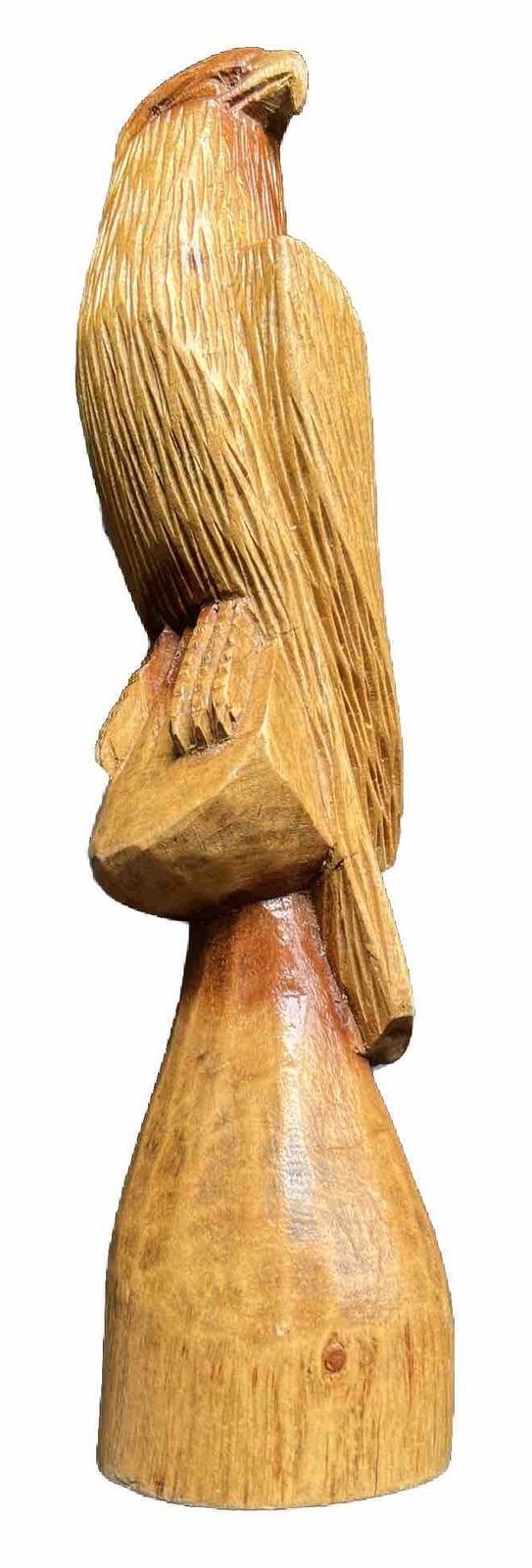 1995 Rare Wooden Hand Carved Hawk Eagle Nassau Bahamas Souvenir 14.5” Statue Art