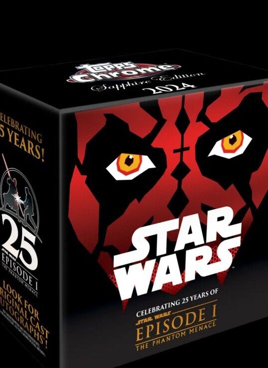 2024 Star Wars Phantom Menace Topps Chrome Sapphire Edition New Sealed Box