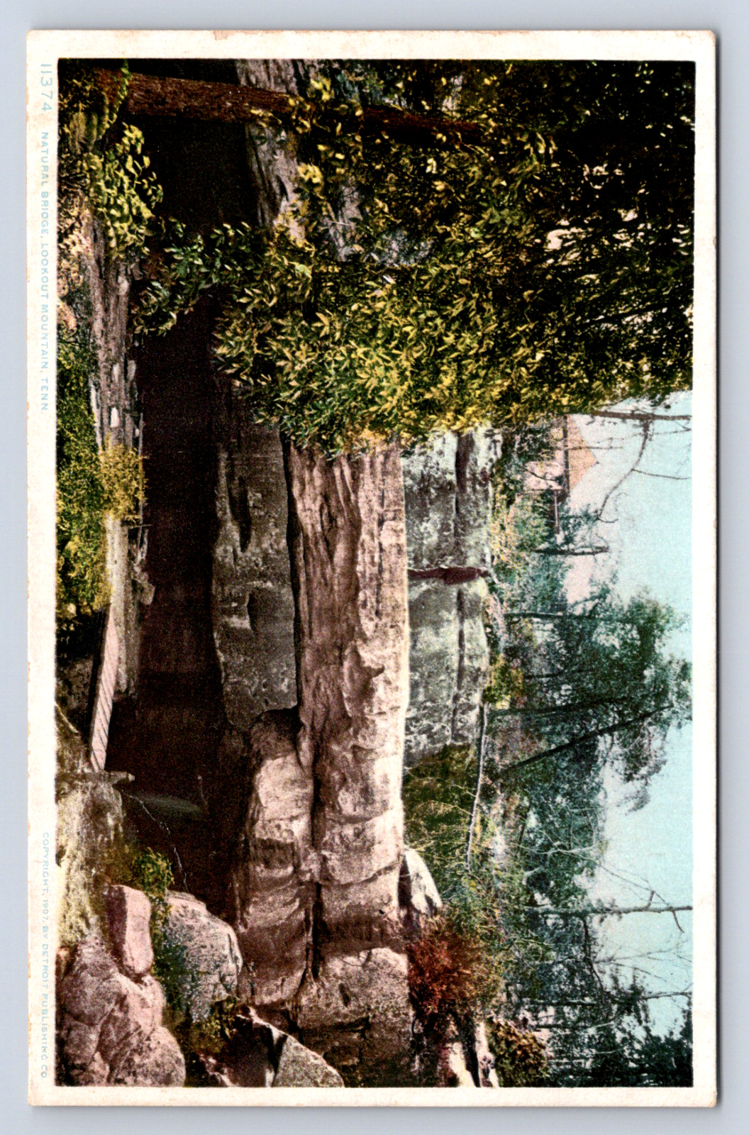 Vintage Postcard Natural Bridge Lookout Mountain Tennessee