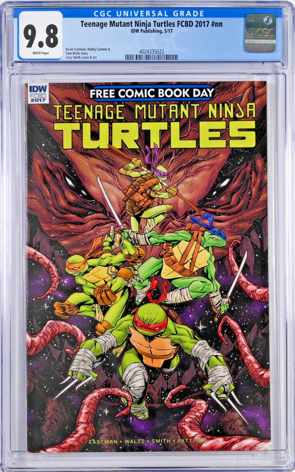 Teenage Mutant Ninja Turtles FCBD 2017 CGC 9.8 (May 2017, IDW) Kevin Eastman