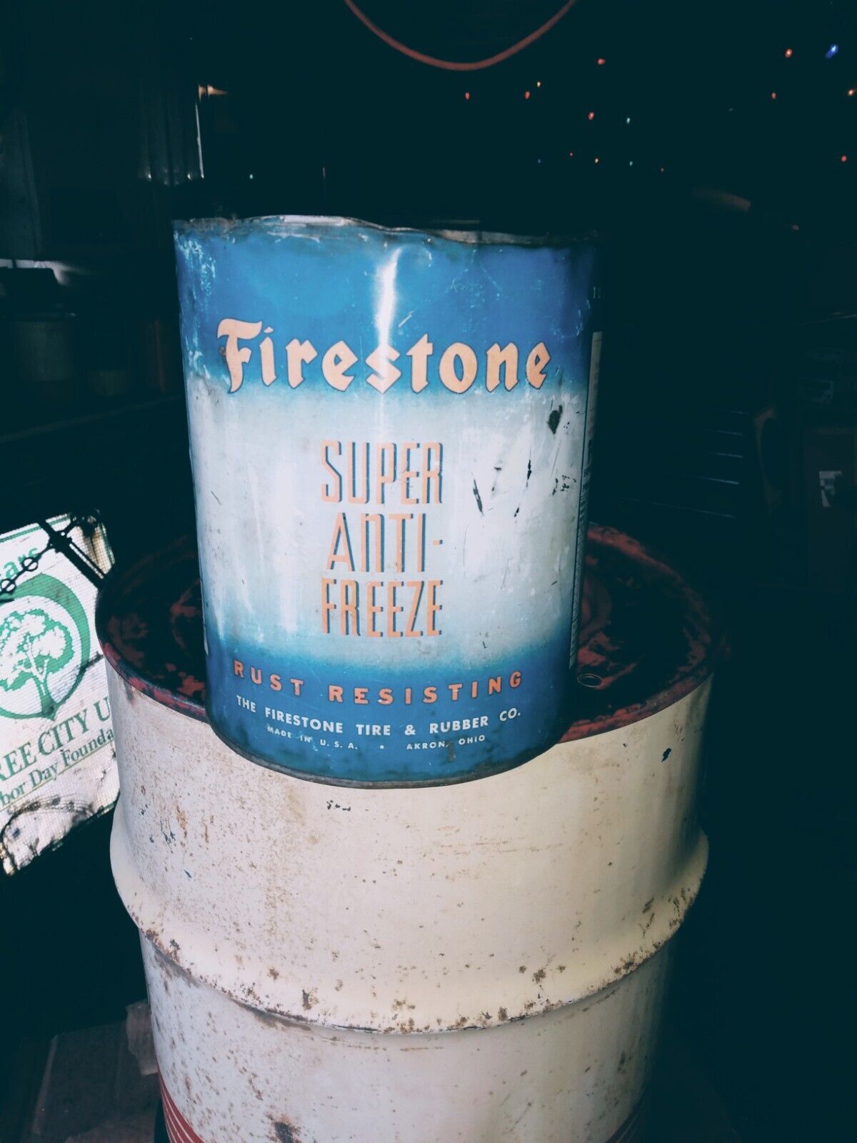 Vintage Firestone 1 gal AF can