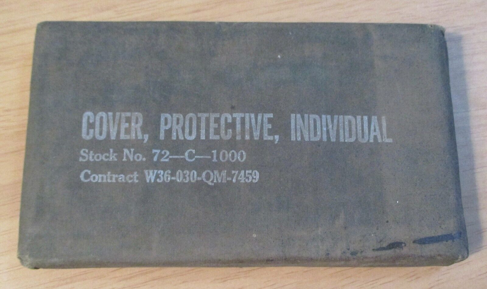 VTG 1940\'s WWII SOLDIER\'S Protective COVER~Blister GAS~Individual~VERY NICE~