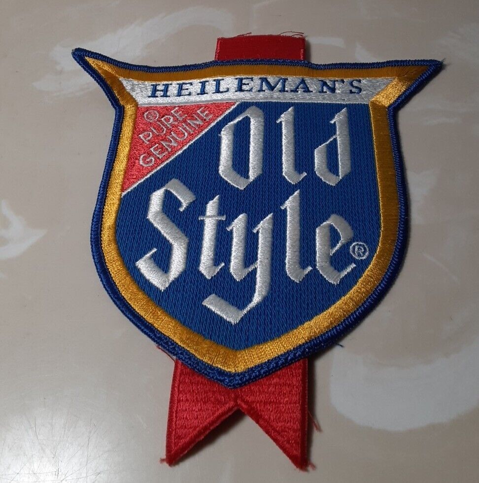 Large vintage Heileman\'s Old Style Pure Genuine Beer jacket patch 7\