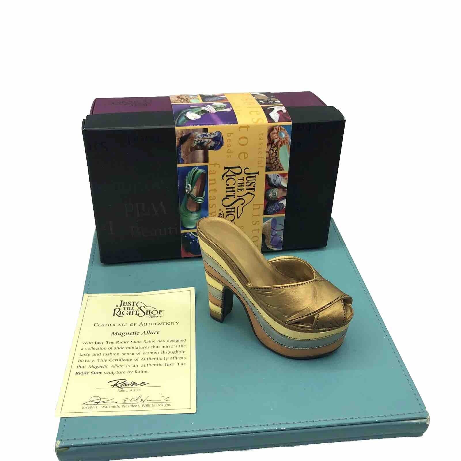 Vintage Raine Just Right Gift Shoe Figurine Magnetic Allure  1999